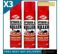 SuperGift.com 3 X Doff Spider & Crawling Insect Killer Spray 300Ml Ready-To-Use Pest Control For Spiders, Crawling Insects, Home, Garage