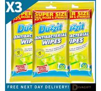 SuperGift.com 3 X Duzzit Antibacterial Wipes 50 Pack