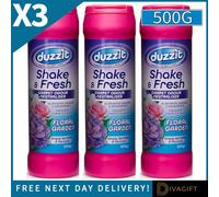 SuperGift.com 3 X Duzzit Shake & Fresh Carpet Odour Floral Garden 500G