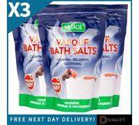 SuperGift.com 3 X Masterplast Vapour Bath Salts 450G Aromatic Bath Soak Crystals For Relaxation, Refreshing Bath Time & Home Spa Care