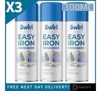 SuperGift.com 3 X Swirl Easy Iron Spray 300Ml Crease Release Fabric Spray For Easier Ironing, Clothing Care, Laundry & Household Fabrics