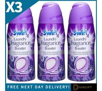 SuperGift.com 3 X Swirl Laundry Fragrance Booster Lavender 350G Scent Booster Beads For Long-Lasting Fresh Laundry, Clothes, Bedding & Towels