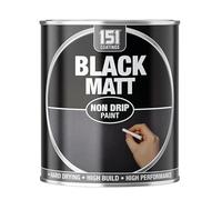 SuperGift.com 300ml Black Matt Non-Drip Paint - Superior Hard-Drying, Interior & Exterior Use, Easy Application for a Flawless Finish