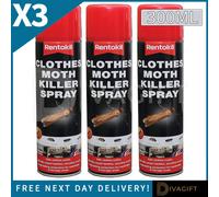 SuperGift.com 3X Rentokil Clothes Moth Killer Spray 300Ml