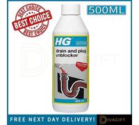 SuperGift.com 4 X Hg Drain & Plug Unblocker Liquid Drain Cleaner For Sinks, Showers & Plugholes 500Ml