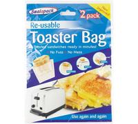 SuperGift.com 4 X Sealapack Re-Usable Toaster Bags Non-Stick Toasting Bags For Sandwiches, Snacks, Pastries & Mess-Free Toaster Cooking