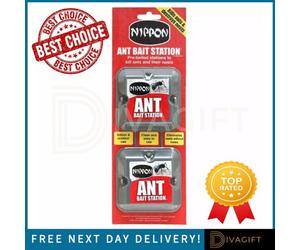 SuperGift.com 4 X Vitax Nippon Ant Bait Station Twin Pack Ready-To-Use Ant Control Stations For Home, Garden, Patio, Pathways & Household Pest M