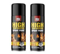 SuperGift.com 400ml High Temperature Spray Paint, Matt Black Finish, for Stoves, Furnaces, Chimneys, Ovens and Exhausts (2)