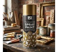 SuperGift.com 400ml Metallic Gold Spray Paint Fast-Drying Decorative Spray Paint for Metal, Wood, Plastic and DIY Projects
