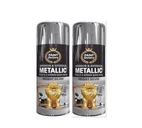SuperGift.com 400ml Metallic Silver Spray Paint, Fast-Drying Decorative Spray Paint for Metal, Wood, Plastic & DIY Projects (2)