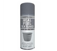 SuperGift.com 400ml Slate Grey, Real Feel Textured Spray Paint, Real Feel Finish, Quick Drying, Durable Multi-Surface Aerosol Paint for Indoor and Outdoor Use
