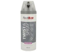SuperGift.com 400ml, Twist & Spray Gloss Spray Paint (1, Clear Satin)