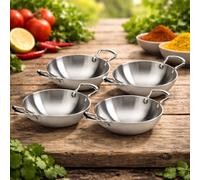 SuperGift.com 4X Prima 18Cm Balti Dish Stainless Steel