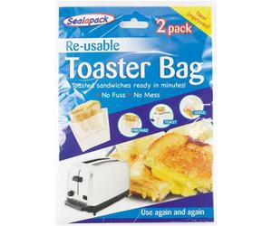 SuperGift.com 5 X Sealapack Re-Usable Toaster Bags Non-Stick Toasting Bags For Sandwiches, Snacks, Pastries & Mess-Free Toaster Cooking