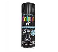 SuperGift.com 6x Black Matt All Purpose Aerosol Spray Paint 250ml Quick Drying Spray, Fast Dry and Excellent Coverage for Metal, Wood, Plastic and More by Diva Gift