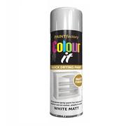 SuperGift.com 6x White Matt All Purpose Aerosol Spray Paint 250ml Quick Drying Spray, Fast Dry and Excellent Coverage for Metal, Wood, Plastic and More by Diva Gift