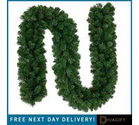 SuperGift.com 9Ft Artificial Green Christmas Garland Reusable Festive Decoration For Indoor & Outdoor