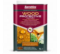 SuperGift.com Barrettine Wood Protective Treatment Golden Brown Tin 1Lt