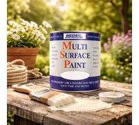 SuperGift.com Bedec Soft Satin Regency White Multi Surface Paint Tin 750Ml
