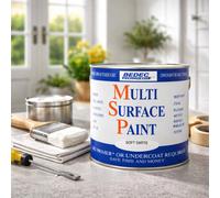 SuperGift.com Bedec Soft Satin Soft White Multi Surface Paint Tin 750Ml