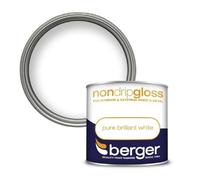 SuperGift.com Berger Non-Drip Gloss Pure Brilliant White Paint 250Ml Interior & Exterior Wood & Metal Paint