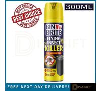 SuperGift.com Bin Brite Flying Insect Killer Spray 300Ml Outdoor Bin Fly & Maggot Control