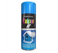 SuperGift.com Blue Gloss All Purpose Aerosol Spray Paint 250ml Quick Drying Spray, Fast Dry and Excellent Coverage for Metal, Wood, Plastic and More by Diva Gift