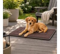 SuperGift.com Brown Flat Cushioned Pet Bed For Dogs And Cats Soft Comfortable Indoor Sleeping Mat - Small, Medium,large ,xl