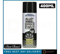 SuperGift.com Car-Pride Alloy Wheel Black Matt Paint 400Ml