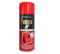 SuperGift.com Crimson Red Gloss All Purpose Aerosol Spray Paint 400ml Quick Drying Spray, Fast Dry and Excellent Coverage for Metal, Wood, Plastic and More by Diva Gift