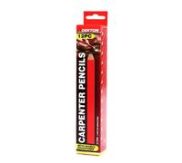 SuperGift.com Dekton 12 Piece Hardwood Carpenter Pencil Set With Sharpener For Woodworking, Construction & Marking