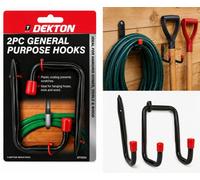 SuperGift.com Dekton 12mm General Purpose Storage Hooks Heavy Duty Wall Mounted Hooks For Garage, Shed & Workshop