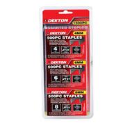 SuperGift.com Dekton 1500 Piece Staple Set 4mm, 6mm & 8mm Galvanised Staples For Staple Guns