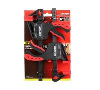 SuperGift.com Dekton 2 Piece Quick Ratchet Clamp Set 6" (150mm) One-Handed Bar Clamps With Quick Release