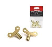 SuperGift.com Dekton 2 Piece Solid Brass Radiator Bleed Key Set For Central Heating Radiators
