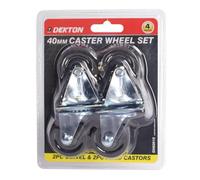 SuperGift.com Dekton 40mm Caster Wheel Set 4Pc Heavy Duty Furniture & Trolley Castors