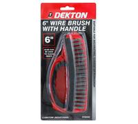 SuperGift.com Dekton 6 Inch D-Handle Wire Brush With Grip Handle For Rust Removal, Paint Stripping & Surface Preparation
