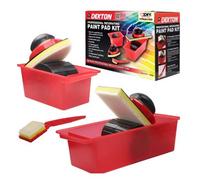 SuperGift.com Dekton 7 Piece Professional Decorating Paint Pad Kit With Trays, Detail Pads & Ergonomic Handles