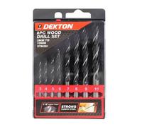 SuperGift.com Dekton 8 Piece Wood Drill Bit Set 3mmt To 10mm For Softwood, Hardwood Timber