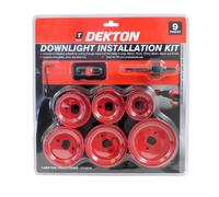 SuperGift.com Dekton 9 Piece Downlight Installation Kit With Hole Saws, Arbor & Drive Plate