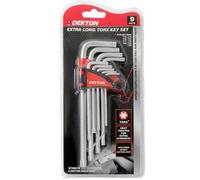 SuperGift.com Dekton 9 Piece Torx Key Set Tamper Resistant Star Key Set For Automotive, Diy & Mechanical Repairs