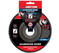 SuperGift.com Dekton Aluminium Oxide Flap Disc 40 Grit 115mm For Metal Grinding, Weld Blending & Surface Preparation