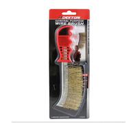 SuperGift.com Dekton General Purpose Hand Wire Brush With Ergonomic Handle For Rust Removal, Cleaning & Surface Preparation