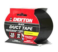 SuperGift.com Dekton Heavy Duty Black Cloth Duct Tape 50mm X 10M Strong Multi-Purpose Repair Tape