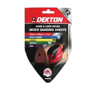 SuperGift.com Dekton Hook & Loop Mixed Detail Sanding Sheets 100 X 140mm Assorted Grit For Multi-Surface Sanding