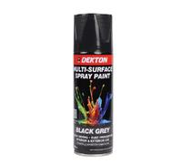 SuperGift.com Dekton Multi-Purpose Black Grey Paint 400Ml Matt Finish For Metal, Wood, Plastic & Masonry