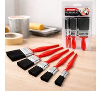 SuperGift.com Dekton Professional 5 Piece Paint Brush Set For Walls, Woodwork & Detailed Decorating