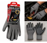 SuperGift.com Dekton Size 9/l Snug Fit Coated Grey Work Gloves For Construction, Diy & General Handling