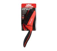 SuperGift.com Dekton Soft Grip Carbon Steel Wire Brush For Rust Removal, Paint Stripping & Surface Preparation