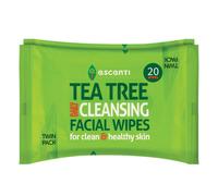 SuperGift.com Escenti Tea Tree Cleansing Facial Wipes Twin Pack 20 Wipes Per Pack